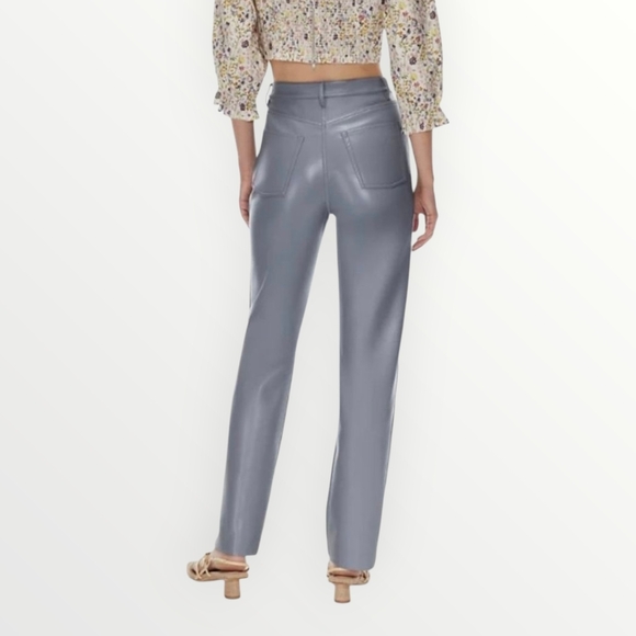 NWOT - Aritzia Wilfred Melina Vegan Leather Pants - Ardoise - Size 6 - Picture 2 of 16